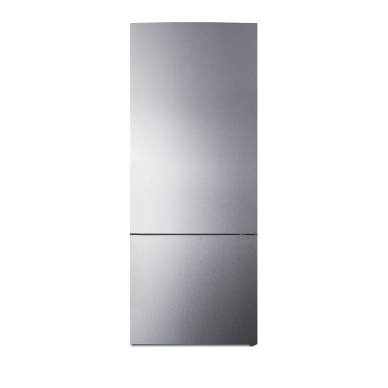 Summit Appliance 28" 14.6 Cubic Feet Energy Star Bottom Freezer Refrigerator, Reversible