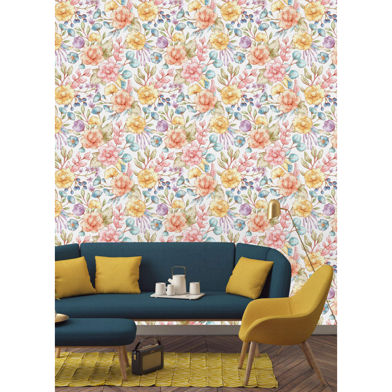 Rouleau de papier peint pelez et collez, L 10,42 pi x l 25 po