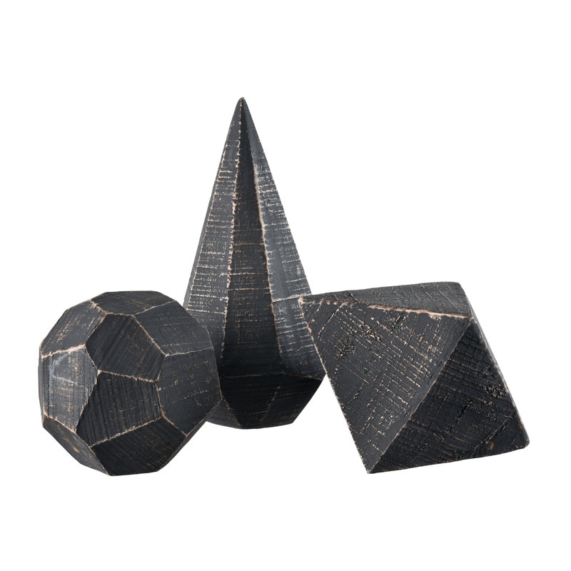 Ensemble de 3 objets de décoration Copas - noir, Noir délavé