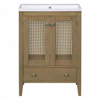 Meuble-lavabo 24 po avec lavabo en céramique