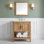 Meuble-lavabo en bois massif 36 po avec lavabo en céramique