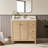 Newel 36 In. Single Sink Freestanding Bath Vanity In White Oak With Carrara Quartz Top