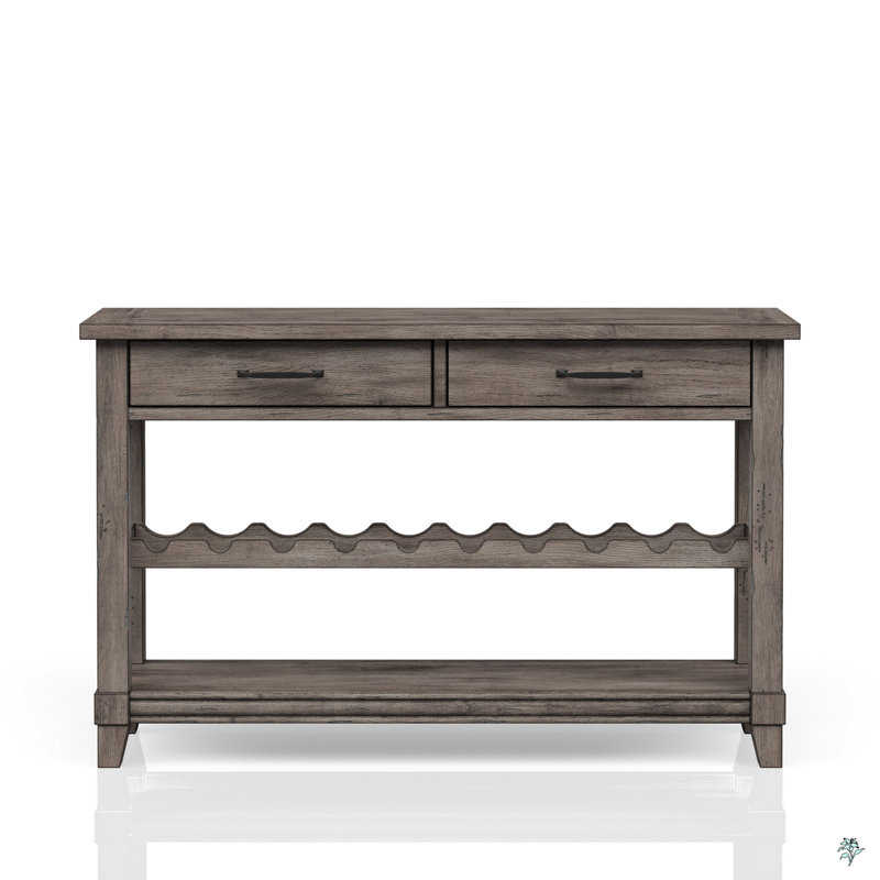 Console Table W/ Wine Bottle Storage & Storage Drawers
