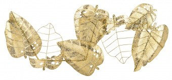 Glam Wall Decor on Metal, Golden
