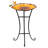 29"H Metal Sunflower Birdbath with Stand