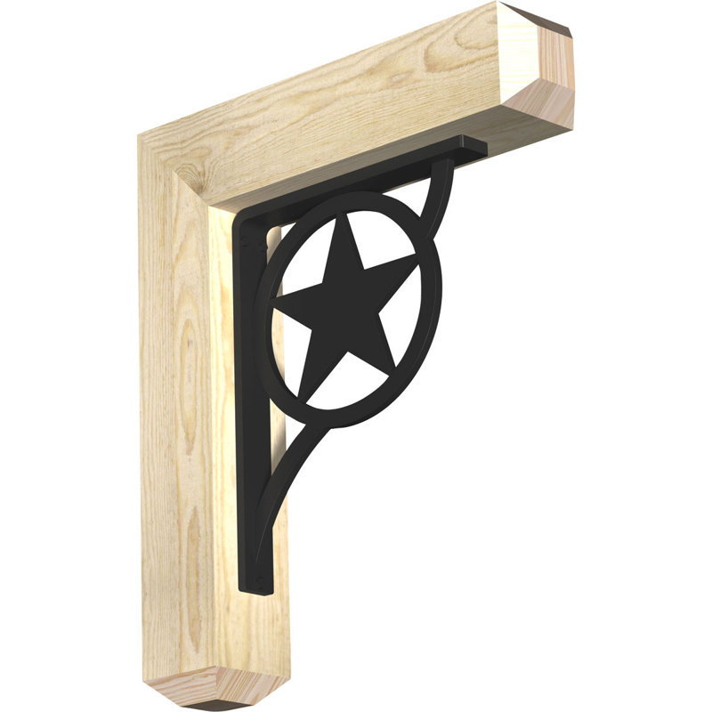 Support simple Ironcrest de 4 po Austin, H 23 po x P 20 po, Sapin Douglas (l 4 po x P 4 po)
