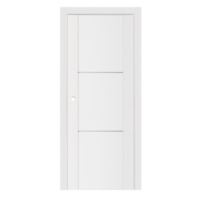 Porte intérieure stratifiée blanc doux Stile 004