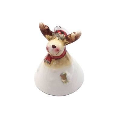 Christmas Ceramic Bell Ornament - Reindeer by  F07N7-23