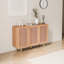 Armoire de rangement avec trois portes, buffet en bois avec tablette réglable, armoire à café en bois, armoire de cuisine-1356508866