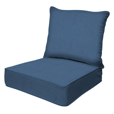 Ensemble de coussins d'extérieur à assise profonde - Conception confortable, durable et résistante aux intempéries - Basics by Wayfair ™