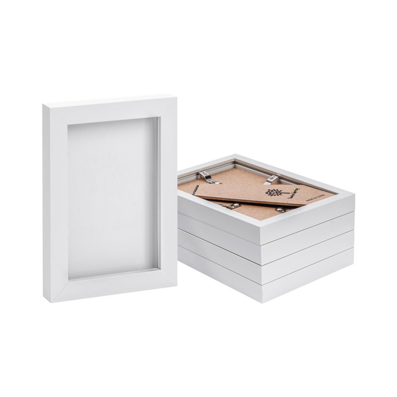 Photo Frames with 4" x 6" Mount - 8" x 10" - Black/Grey, White, 12.50cm W x 17.50cm H x 2cm D