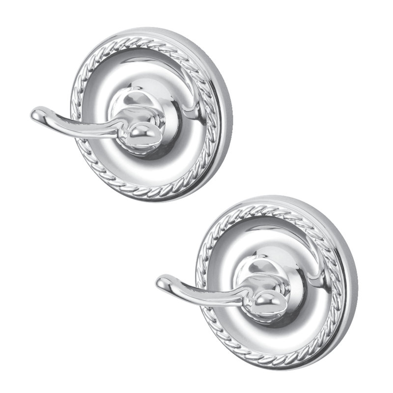 Crochet mural peignoir Laurel, Chrome poli