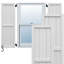 L 10 3/4 po x H 49 po en composite EnduraCore, deux panneaux encadrés avec panneau et nattel, blanc (par paire - quincaillerie non incluse)-134539350