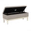 Banc de rangement capitonné