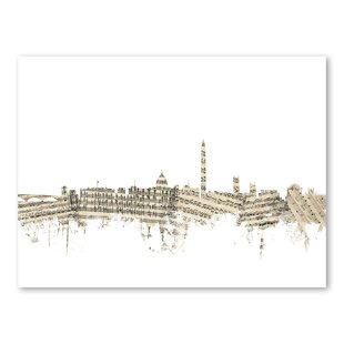 Washington DC Skyline Sheet Music Cityscape 2 Graphic Art