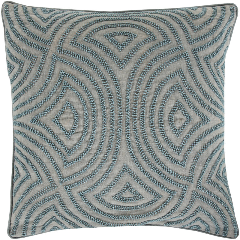 Skinny Dip Geometric Throw Pillow, Blue, 20" x 20", Pillow Cover Only - No Insert