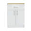 Wilmington 1-Drawer Rectangle Pantry Cabinet White And Light Oak