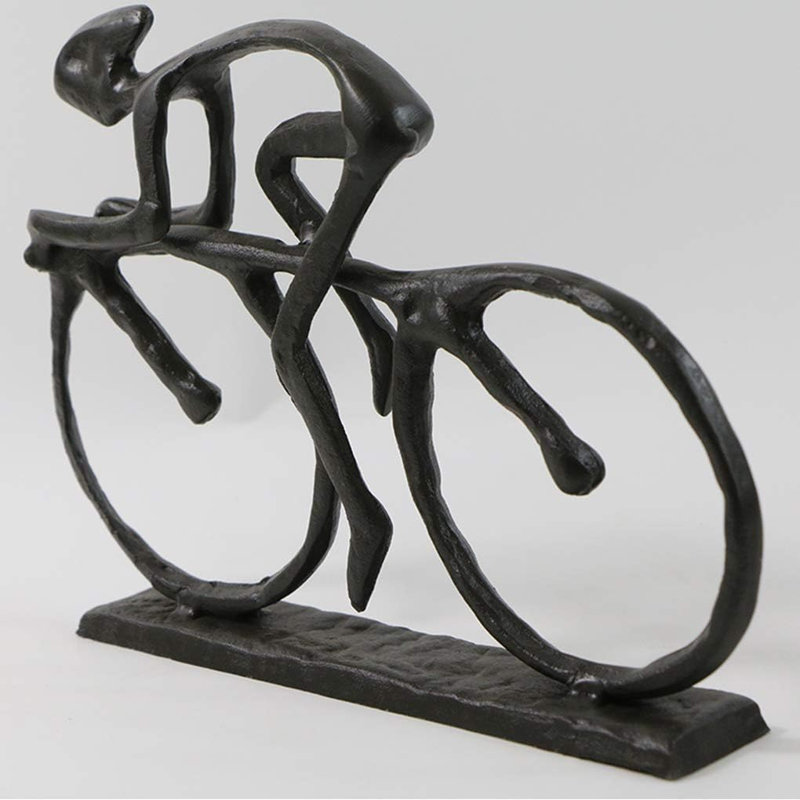 Bicycle enthusiast statue