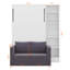 Lit escamotable mural simple avec canapé et tablettes-125171935
