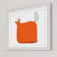 Baleine orange - reproduction de cadre photo-21728306