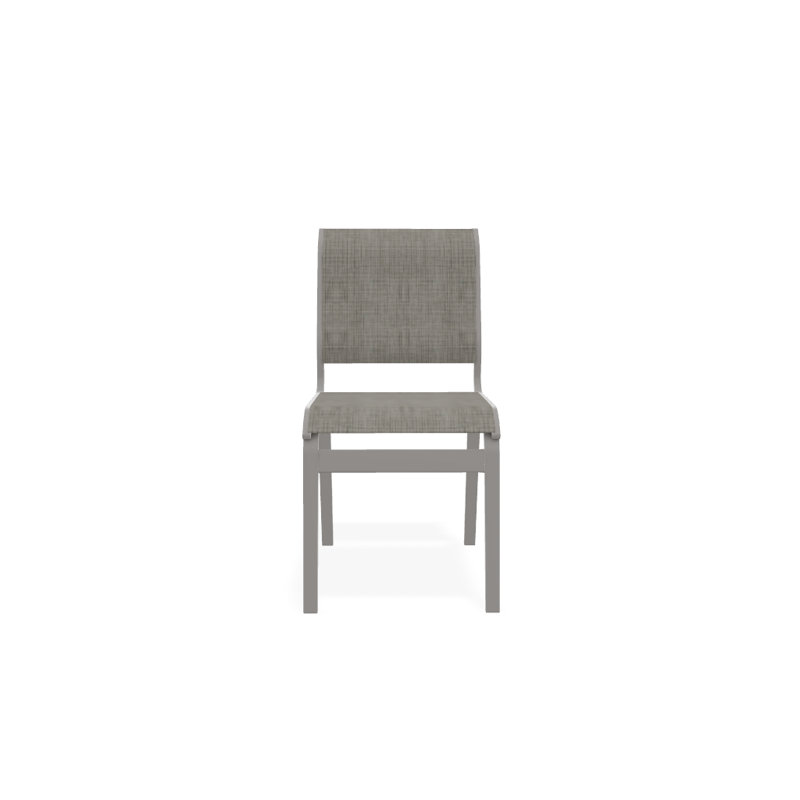 Chaise d'appoint de salle à manger Hiraku, Gris chaleureux texturé, Fumée