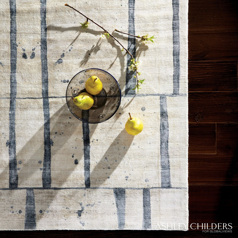 Genome Rug-Blue/Taupe-8' X 10', Rectangle 8' x 10'