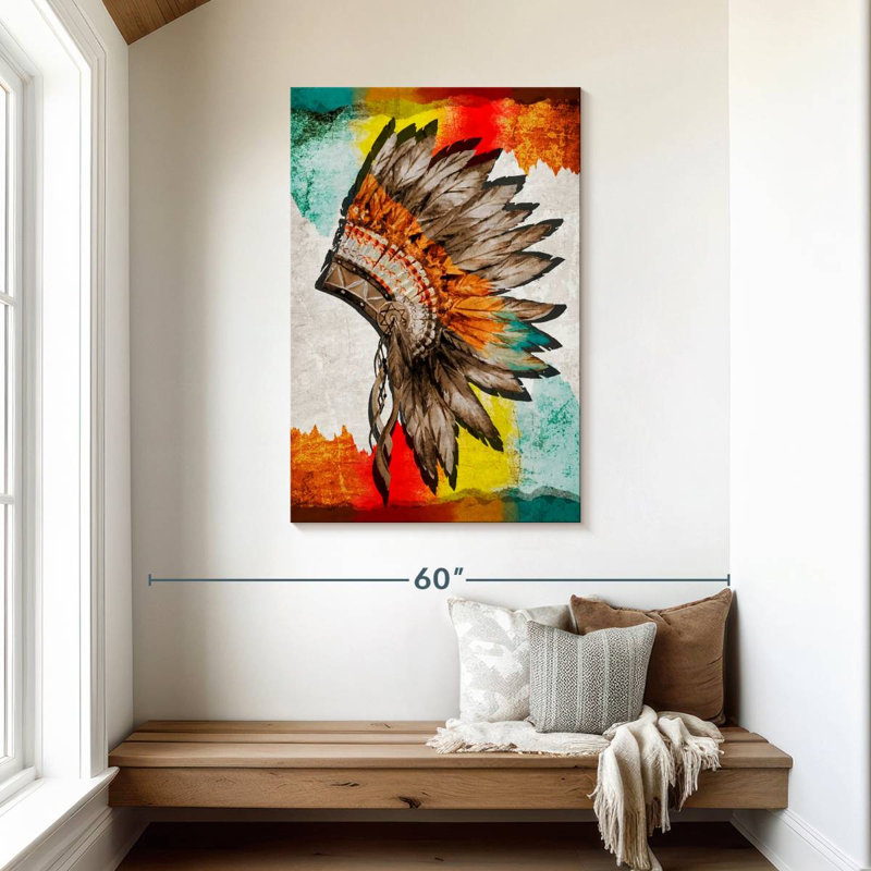 Lelar Native American Headwear, 45" H x 30" W