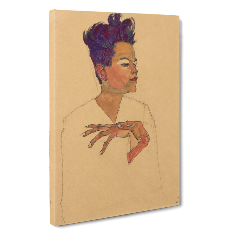 Self-Portrait Vol.5 by Egon Schiele - Wrapped Canvas, 60cm H x 40cm W x 3cm D