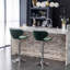 Tabouret de bar pivotant rembourré en velours, ensemble de 2-1307008121