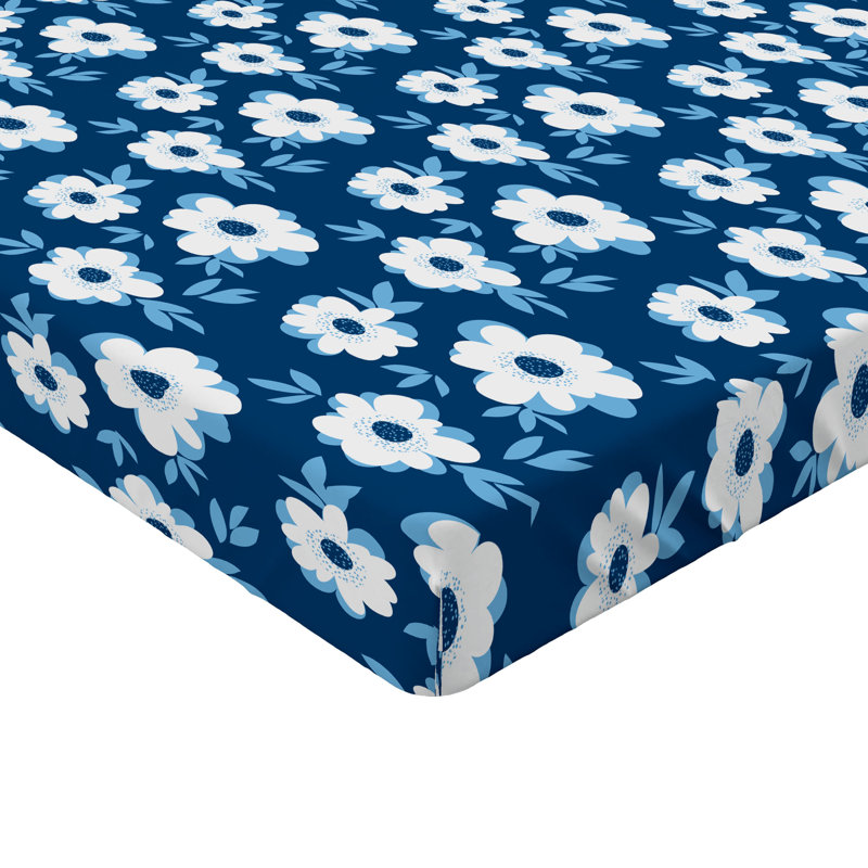 Ensemble de 2 draps-housse dégradés Ambesonne bleu sarcelle très clair bleu pâle et blanc, Bleu azur, bleu nuit / floral