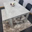 Dining Table and 2 Chairs With Bench Stone Effect Table 2 Velvet Chairs Dining Room-1646159608-1667118923