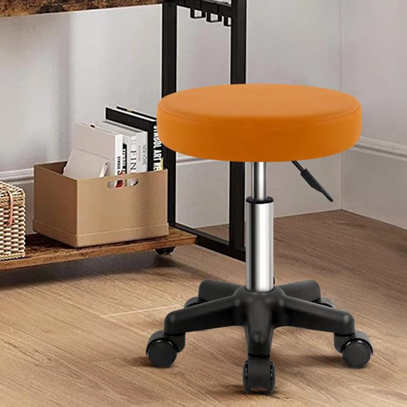 Tabouret rond à roulettes, Brun pâle