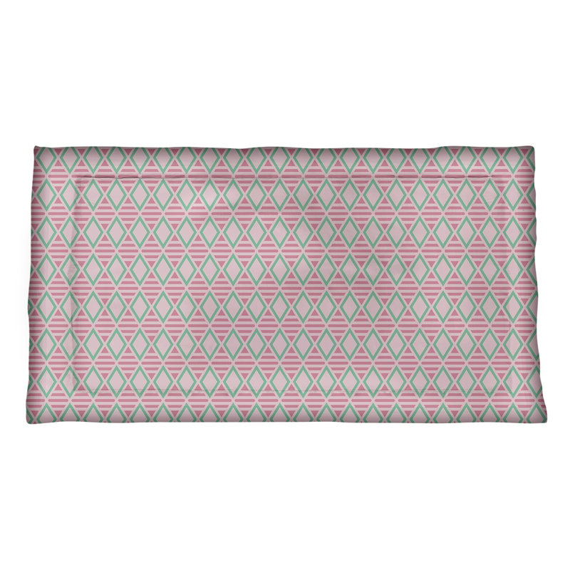 Taie décorative Katelyn Elizabeth, Simple standard, Polyester, Rose / sarcelle