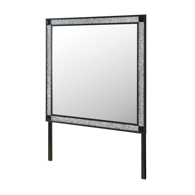Miroir soleil gris anthracite, Noir
