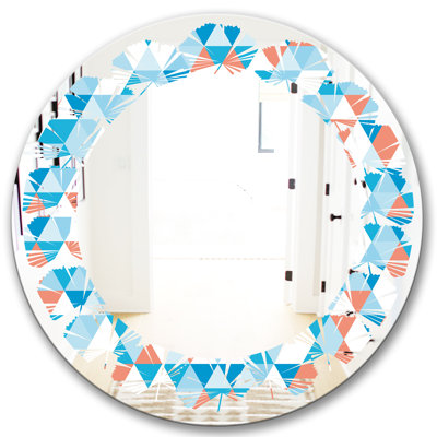 Miroir mural sans cadre triangulaire design ii laisse maison americana