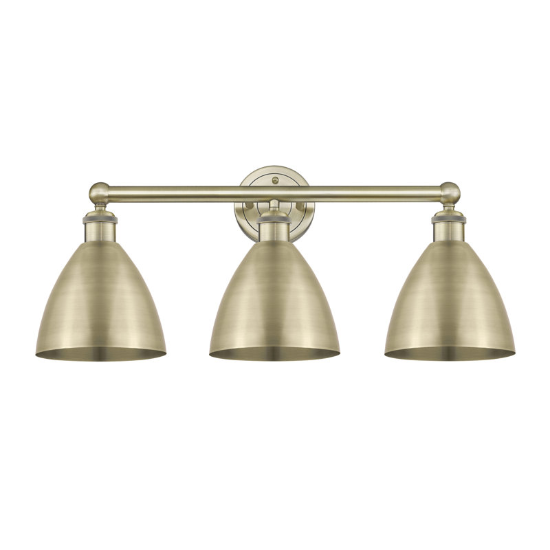 Éclairage pour meuble-lavabo 3 lumières Arpita, Laiton antique, Laiton antique