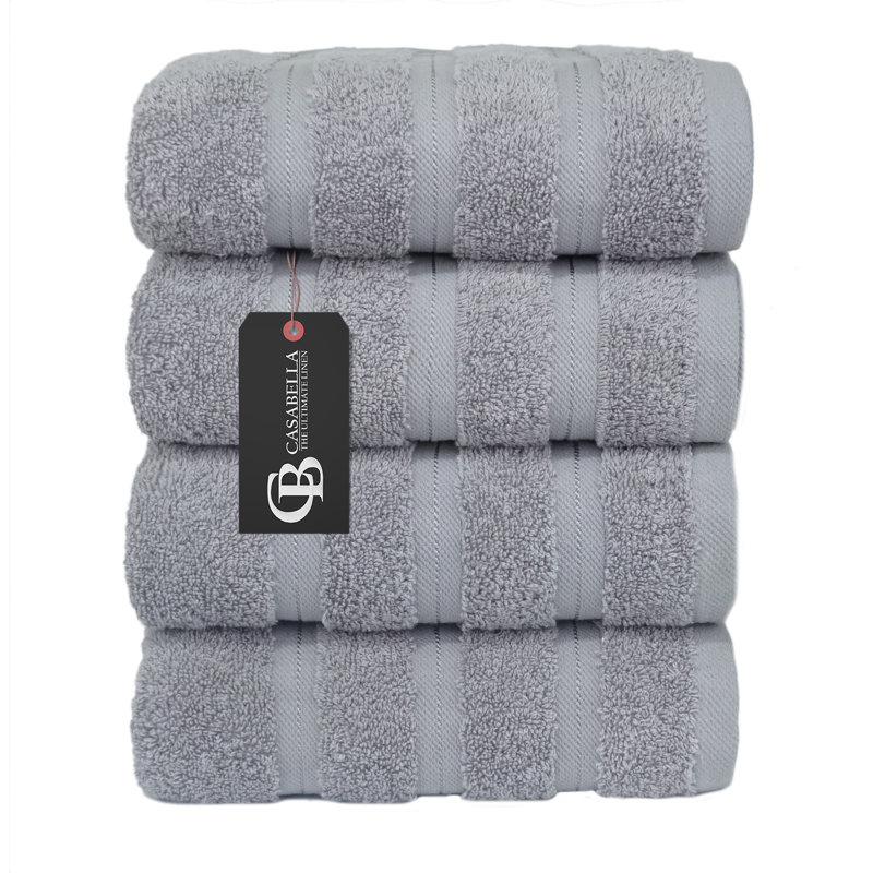 Casabella Luxury Hand Towel, Silver