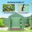 Veasley Large Walk-in Greenhouse 4 Tier 24 Shelves 244 x 180 x 210cm Green