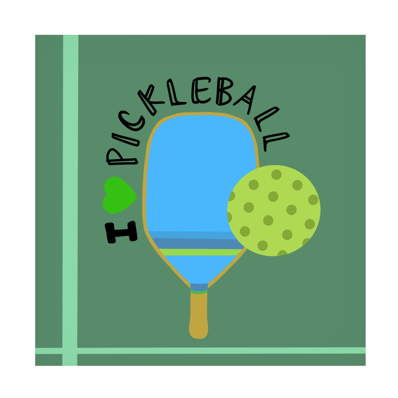 Art sur toile «bol Alvina Kwong I Love Pickleball», H 35 po x l 35 po