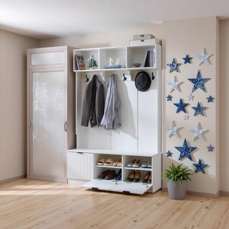 Portemanteaux minimaliste blanc chaud
