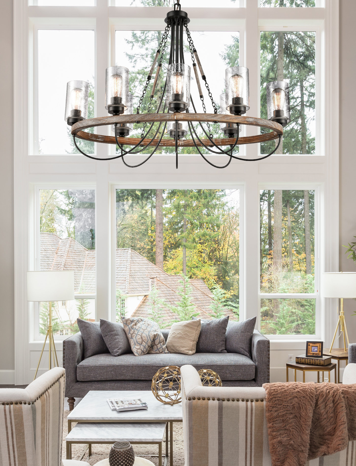 Laurel Foundry Modern Farmhouse® Tallant 8 - Light Candle Style Empire ...