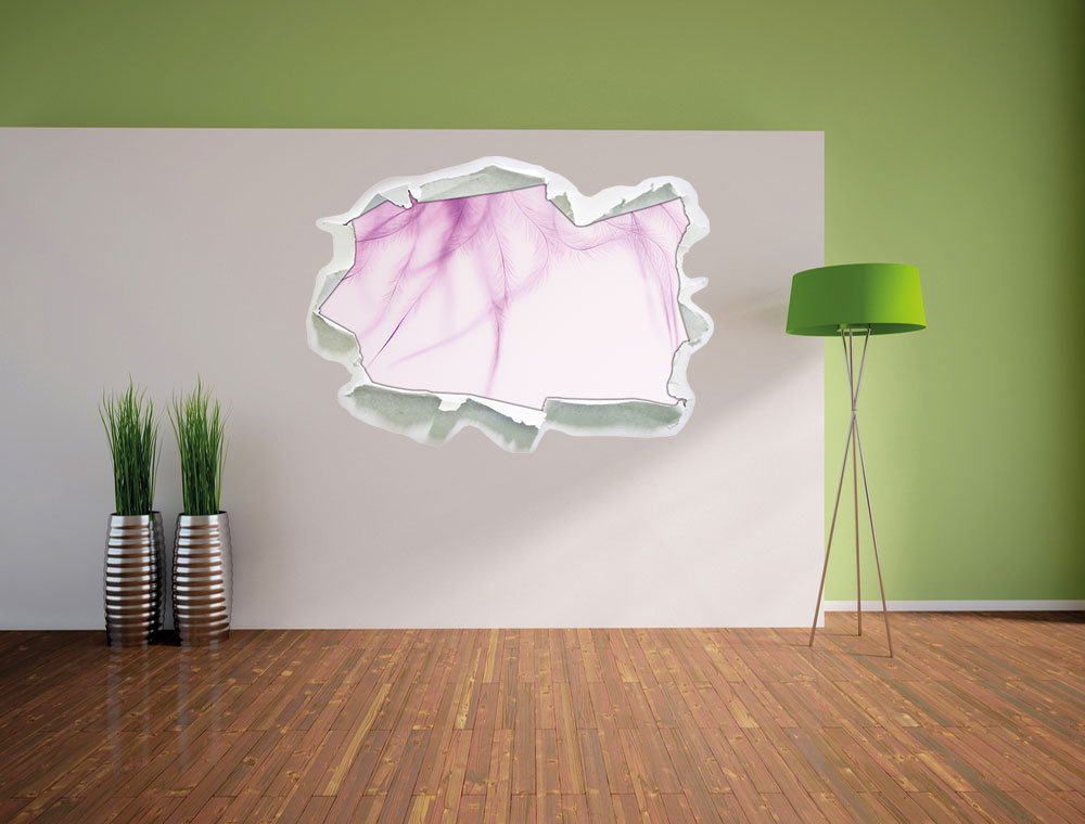 Weiche rosa Federn Wandsticker