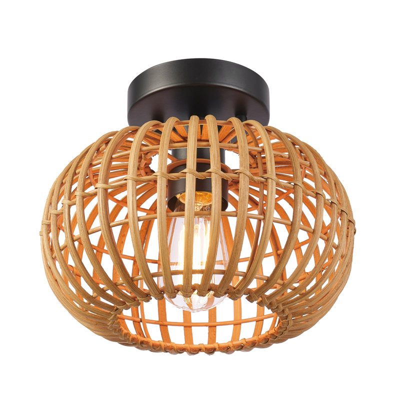 Jariel Rattan Flush Mount