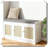 Shoe Storage Bench Rattan Cushion Stable Robust Hallway Seating-2120277051
