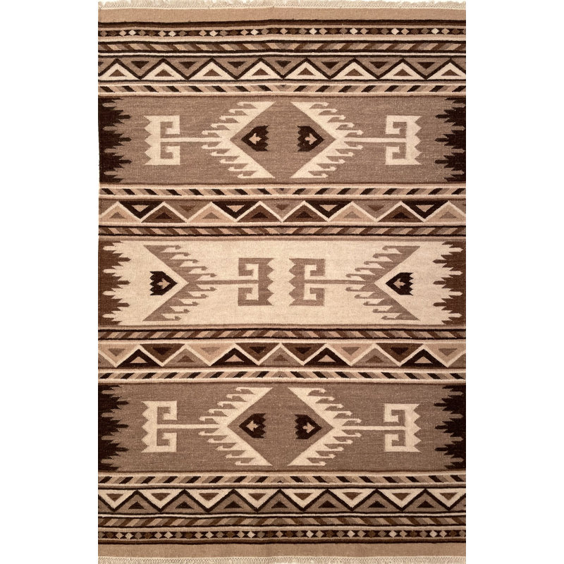 Wool Southwestern Indoor Rug, Rectangle 8'x10'