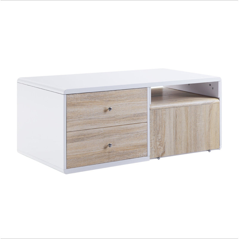 Table basse rectangulaire avec table coulissante