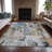 Machine Washable Indoor/Outdoor Xhevrie Blue Rug-112029094