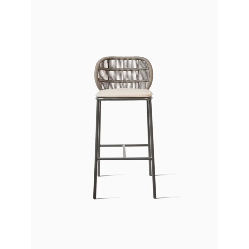 Kodo Outdoor Bar Stool, Fossil Gray
