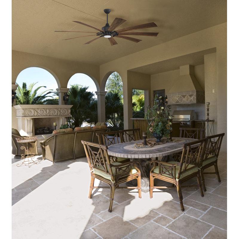 Leavitt 60'' Ceiling Fan with LED Lights, Espresso with Mesquite Blades