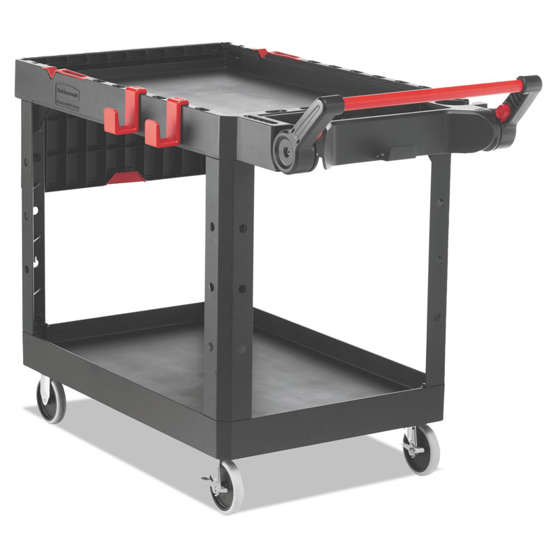 36'' H Utility Cart with Wheels, 36" H x 17.8" W x 46.2" D